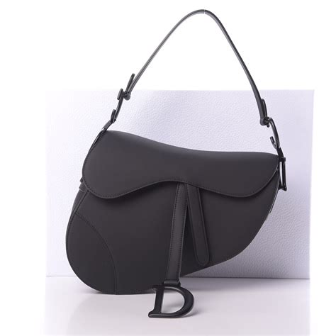 christian dior saddle calfskin black